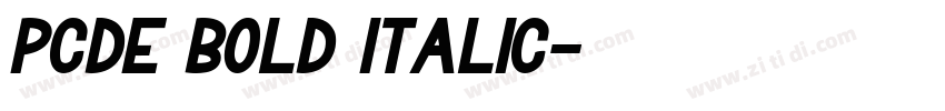 PCDE Bold Italic字体转换